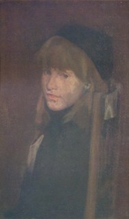 'Brown and Gold, Lillie In Our Alley', 1896 (1904). Artist: James Abbott McNeill Whistler.