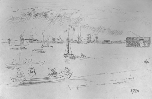 'The Thames Towards Erith', c1877, (1904). Artist: James Abbott McNeill Whistler.
