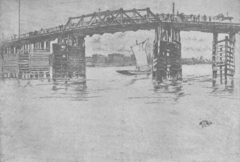 'Old Battersea Bridge', 1879, (1904). Artist: James Abbott McNeill Whistler.