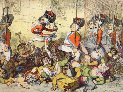 'A March to the Bank', 1787. Artist: James Gillray.