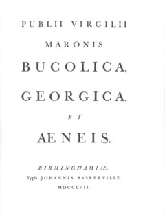 'John's Baskerville's Virgil', 1757, (1946). Artist: John Baskerville.