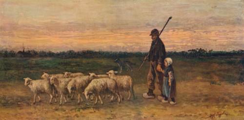 'The Return of the Flock', c1899. Artist: Jozef Israels.