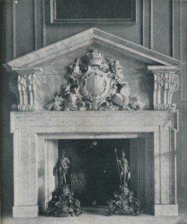 'Carved Marble Chimneypiece by William Kent (1685-1748). In the Public Dining-Room at Hampton Court, Artist: Unknown.