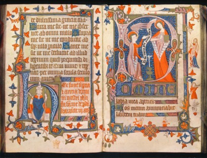 'Two pages from A Book of Hours', c1350. Artist: Unknown.