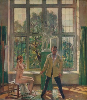 'Self-portrait with model', c1905, (c1932).  Artist: William Newenham Montague Orpen.