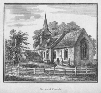 'Norwood Church', c1792. Artist: Unknown.