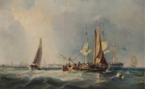 'Portsmouth', 1839. Artist: George Chambers.