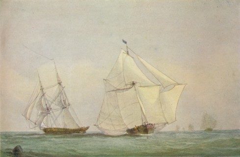 'Leith Smack Running Up Swim, October', 1838. Artist: John Christian Schetky.