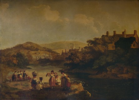 'Women Washing Clothes in a Welsh Stream', 1790. Artist: Julius Caesar Ibbetson.
