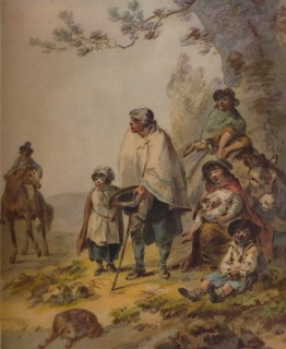 'Gipsy Beggars', c1795. Artist: Julius Caesar Ibbetson.