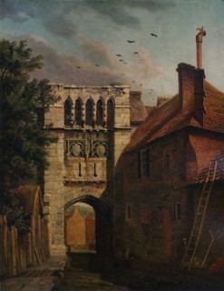 'West Gate, Winchester', 1779. Artist: Michael Angelo Rooker.