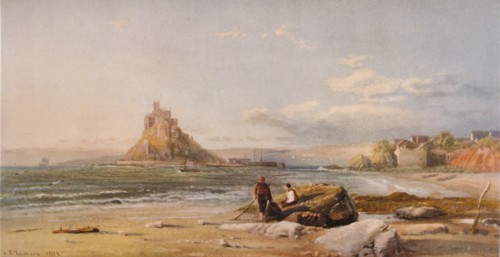 'St. Michael's Mount, Cornwall', 1878. Artist: Samuel Phillips Jackson.