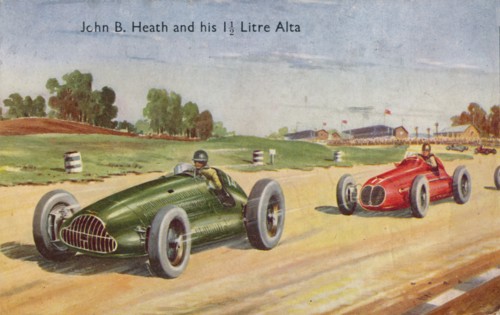 'John B. Heath and his 1 1/2 Litre Alta', c1953. Artist: Unknown.
