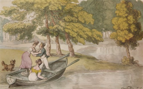 'Pope's Villa, Twickenham: The Outing', c1819. Artist: Thomas Rowlandson.