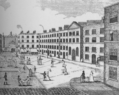 'The King's Bench Prison as it appeared in 1823', c1827, (1912). Artist: Unknown.