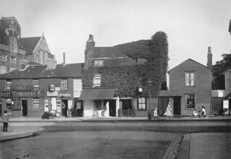 'Old Cottages in Merton Road, Tooting', c1890, (1912). Artist: Unknown.