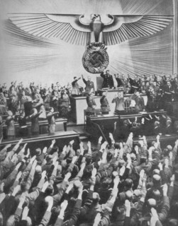 'Hitler Makes His Peace Speech in the Reichstag', 1939, (1940). Artist: Unknown.