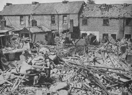 'Work of the bombers and their destruction', 1940, (1940). Artist: Unknown.