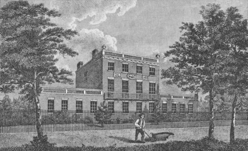 'Dr. Lettsom's House, Camberwell', c1805, (1912). Artists: Unknown, George Samuel Elgood.