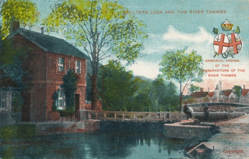 'Boulters Lock and the River Thames', c1910. Artist: Unknown.