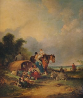 'A Gipsy Encampment', c1788. Artist: William Shayer.