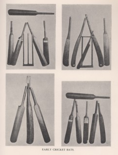 Early cricket bats, 1912. Artist: Unknown.