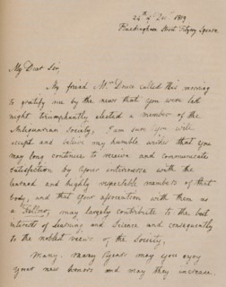 A letter from John Flaxman, 24 December 1819 (1904). Artist: John Flaxman.