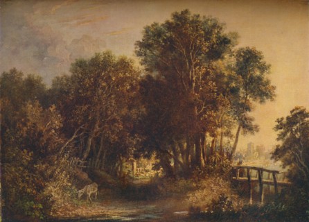 'A Wooded Lane', c1790. Artist: John Crome.