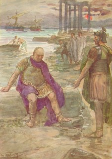 'Gaius Marius sitting in exile among the ruins of Carthage', c1912 (1912). Artist: William Rainey.