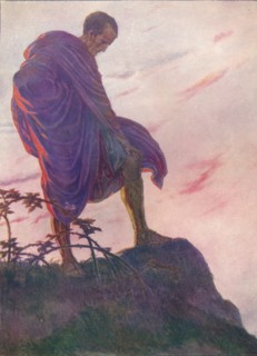 'Looking down upon the stream, he stood awhile deep in thought', c1912 (1912). Artist: Unknown.