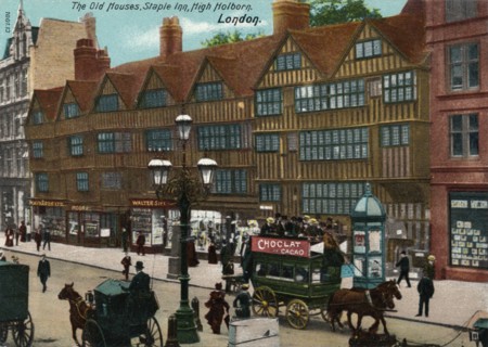 'The Old Houses, Staple Inn, High Holborn, London', 1905. Artist: Unknown.
