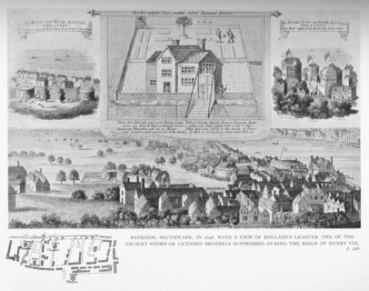 Bankside, Southwark, London, in 1648, 1818 (1904). Artist: Bartholomew Howlett.