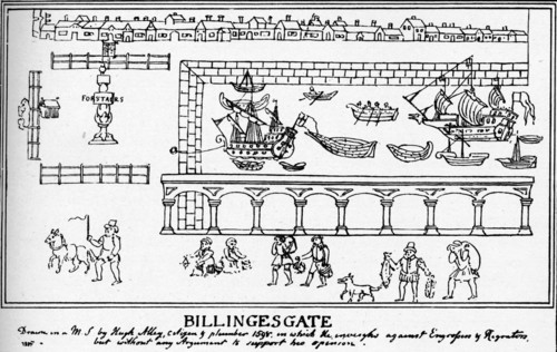 Billingsgate, London, 1598 (1904). Artist: Hugh Alley.