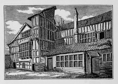Whittington's House in Swithin's Passage, Moor Lane, City of London, 1823 (1906). Artist: Unknown.