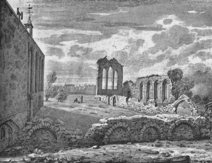 South-east view of the Nunnery of St Helen, Bishopsgate, City of London, c1819 (1906). Artist: Unknown.
