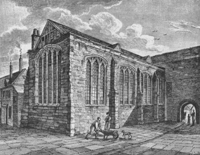 North-east view of the Chapel of the Holy Trinity, Leadenhall, City of London, c1825 (1906). Artist: Thomas Dale.
