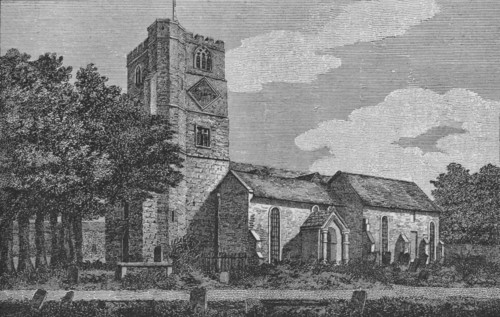 Fulham Church in 1812 (1911). Artist: Unknown.