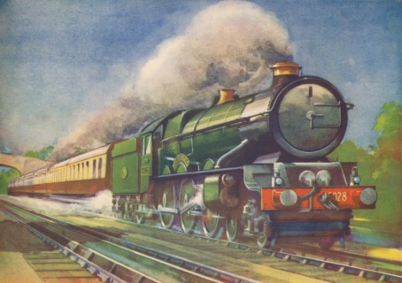 Cheltenham Flyer, G.W.R., picking up water at Goring', 1940. Artist: Unknown.