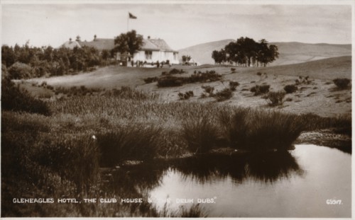 'Gleneagles Hotel, The Club House & The Deuk Dubs', c1930. Artist: Unknown.