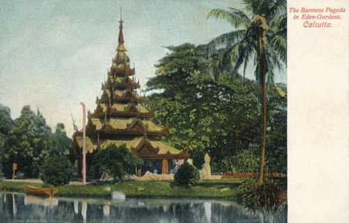 'The Burmese Pagoda in Eden-Gardens. Calcutta', c1900. Artist: Unknown.