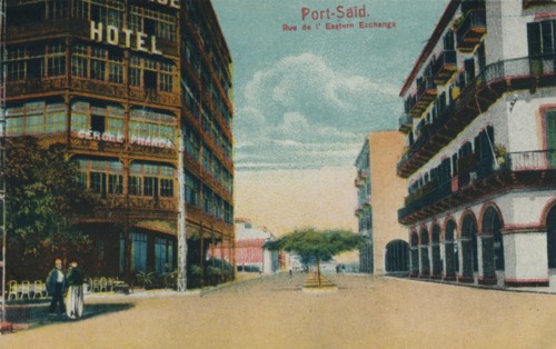 'Port-Said. Rue de l'Eastern Exchange', c1900. Artist: Unknown.