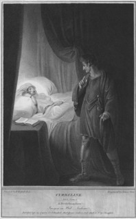 'Cymbeline. Act 2 Scene 2. A Bedchamber. Imogen in Bed. Jachimo', 1795.  Artist: James Stow.