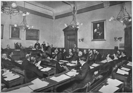 A meeting of Hammersmith Borough Council, c1903 (1903). Artist: Unknown.