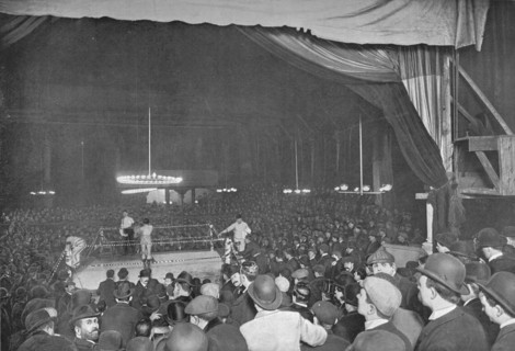 Boxing at Wonderland, London, c1903 (1903). Artist: Unknown.
