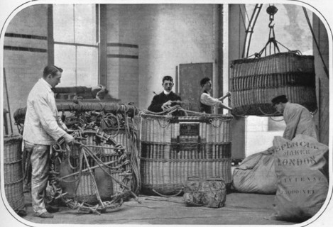 A corner of a hot air balloon factory, London, c1903 (1903). Artist: Unknown.