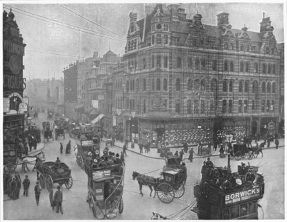 Tottenham Court Road corner, London, c1903 (1903). Artist: Unknown.