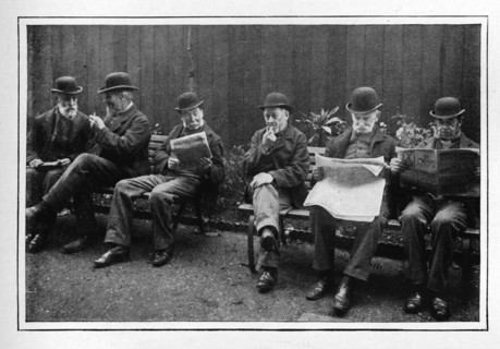 In the airing yard, St Marylebone Workhouse, Luxborough Street, London, c1901 (1903). Artist: Unknown.