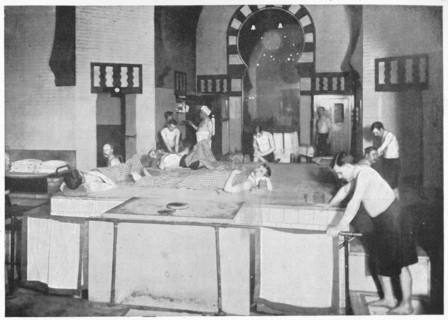 Shampooing room in a Turkish bath, 76 Jermyn Street, Piccadilly, London, c1903 (1903). Artist: Unknown.