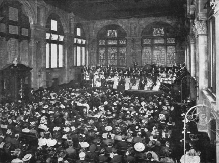 A concert at the Guildhall School of Music, London, c1901 (1901). Artist: Unknown.