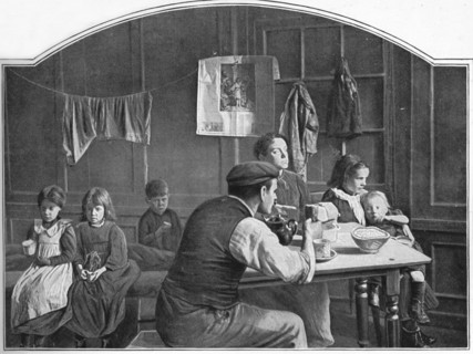 Old room in Slumland, London, c1900 (1901). Artist: Unknown.